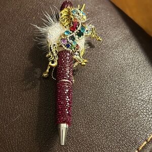 Sparkling Unicorn Pen with Gem Accents